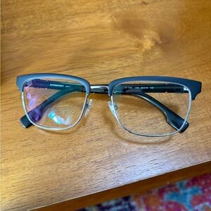 Burberry Black and Silver Men's Glasses